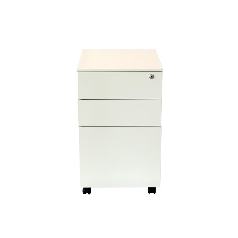  Three Drawers Front Lock Side Pull Mobile Cabinet Auxiliary Cabinet